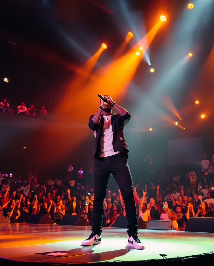 Artist performing live on stage at a GigFinder event in South Africa